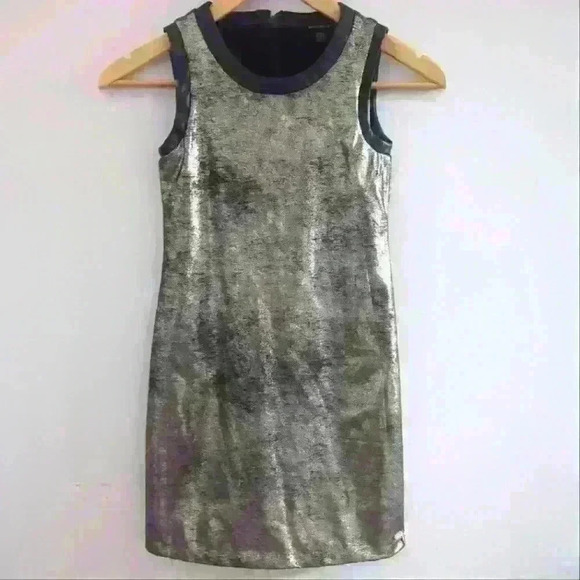 GUESS |  Girl's Metallic Gold-Tone Faux Suede Sleeveless Dress - Picture 1 of 6